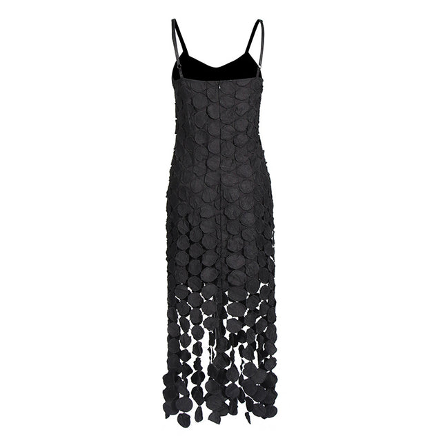 Elegant Ladylike Style 2-Piece Dress Women's Clothing 2026 Spring New Style Spaghetti Strap Patchwork Tassel Design Slimming Long Dress