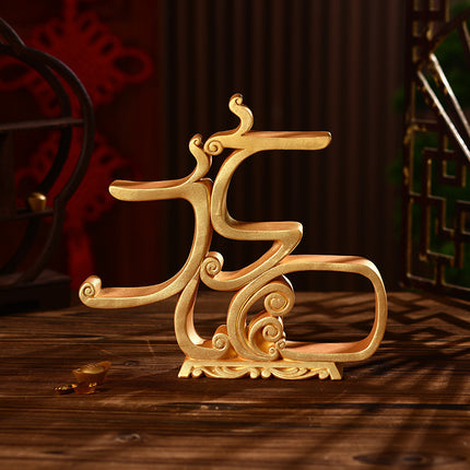 Fuxing Linmen God of Wealth Decoration Office Home Living Room Decorations Hallway Opening Housewarming Gift