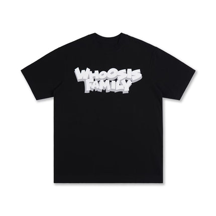 Fun Graffiti Popping Letter Print Short-Sleeved T-Shirt Hip-Hop Oversize Original National Fashion Brand Loose for Men and Women