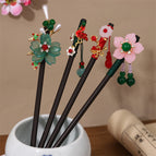 Four-piece set [landscape ink flame bird double red bean neck]]