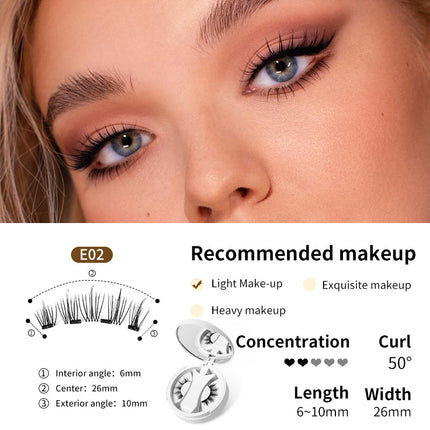 [Amazon Hot Selling Magnetic Eyelash Style] One-piece Storage Box European and American Natural Thick Portable Glue-free Eyelash