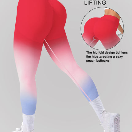 Spring and Summer New Sports Leggings, Yoga High-Waisted Tummy Control Slimming Sports Yoga Pants, Butt-Lifting Sports Leggings