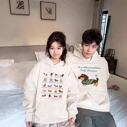 High-grade oversize Men's and Women's Top Special Couple Clothing Autumn and Winter fleece-lined Hooded Sweat Fashion Brand Class Clothes