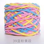 39 blue, pink and yellow section