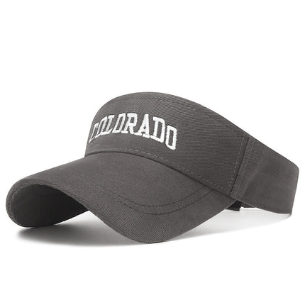 Summer Sports Sunshade Tennis Hat, Brushed Embroidered Letters, Small Face, Can Be Tied into a Ponytail, Empty Top Hat, Same Style for Men and Women