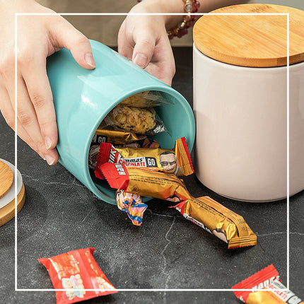 Cross-border ceramic cans, tea, coffee beans, storage cans, kitchen miscellaneous grains, seasoning, sealed cans, logo printing and wholesale