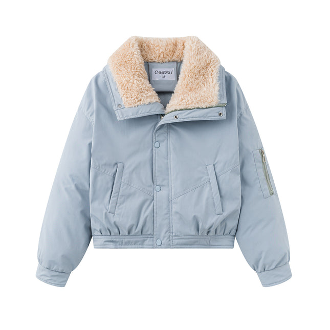 2025 Winter Thickened Warm Cotton Coat Korean Style Short Fashion Versatile Puffer Jacket Plus Size Student Extreme Cold Coat