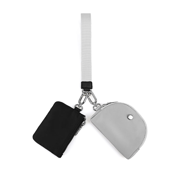 In stock Amazon lulu same multi-functional fashion women's wrist bag portable simple bank card mini coin purse