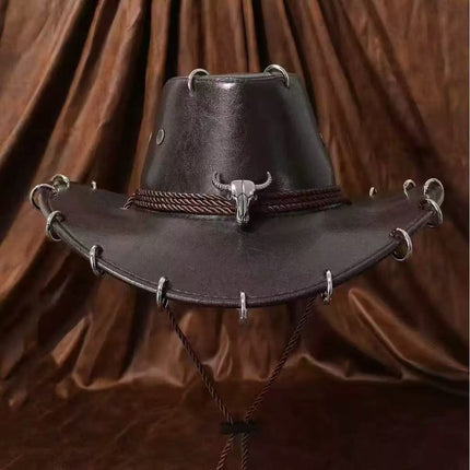 Solid Color Light Board Felt Western Cowboy Hat Outdoor Autum Hat Women's Simple French Hat Men's High-End