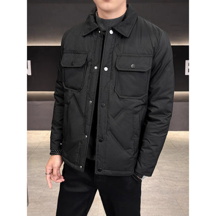 High-end Down Jacket Men's Winter Lightweight Men's Warm Autumn and Winter Clothes Men's Lapel Coat Cold-proof Jacket
