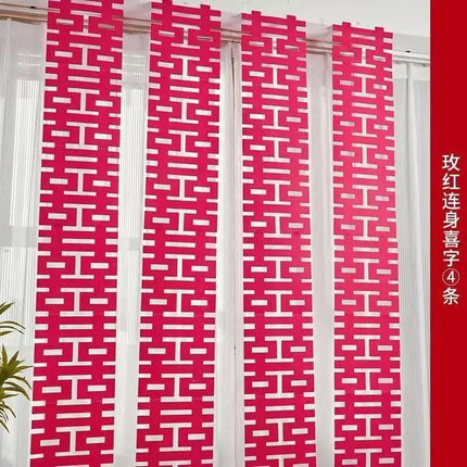Wedding room layout suit wedding wedding curtain long pull flower bedroom living room photo props butterfly decoration