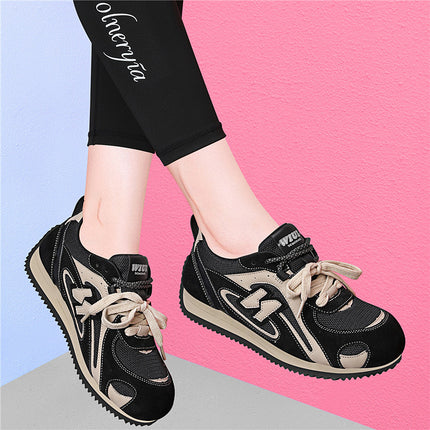 (Out-Of-Stock Items Not Restocked) Genuine Leather German Training Shoes, Autumn Thick-Soled Height-Increasing Versatile Casual Sports Dad Shoes, Trendy Shoes
