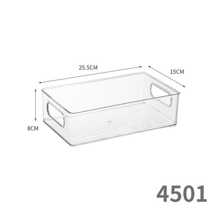 Desktop Storage Box Drawer Built-in Partition Transparent Acrylic Narrow Long Rectangular Cosmetic Workstation Kitchen