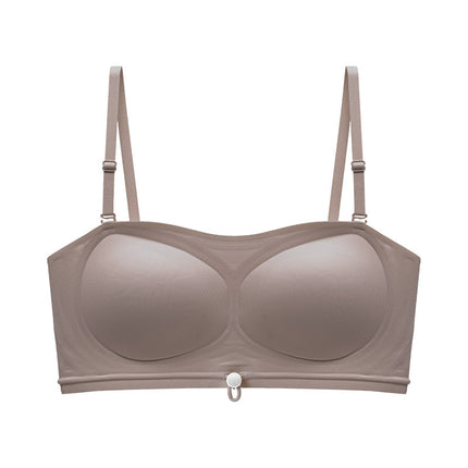 Strapless Bra for Women, Push-Up, Non-Slip, Small Breasts, Large Support, Anti-Exposure, Invisible, Traceless Tube Top, Beautiful Back Bra