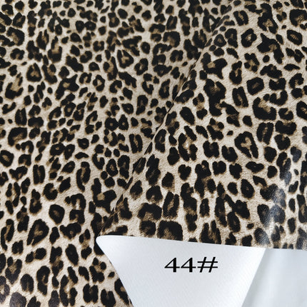 Pu Leopard Print Leather Fabric Anime DIY Imitation Cotton Velvet Base Printed Crafts Home Furniture Artificial Leather Bags