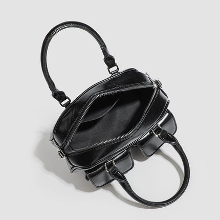 Cross-Border Trendy Bowling Bag for Women 2026 Spring/Summer New Pillow Bag Retro Versatile Shoulder Crossbody Bag