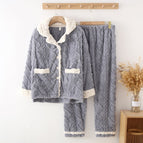 Lapel-shu cotton velvet-grey / M