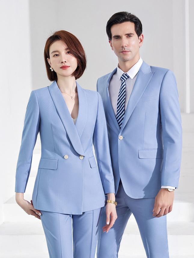 Khaki Professional Suit Men's and Women's Business Dress Executive Suit Tooling Real Estate Sales Office Work Clothes