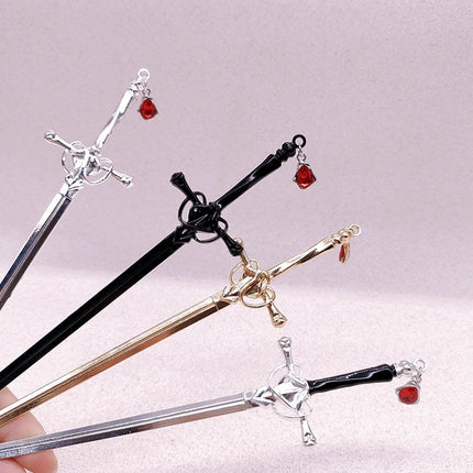 Sword water drop hairpin advanced sense new Chinese style hairpin antique Chinese clothing hair accessories hair pin