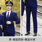 Men's navy suit pants / S