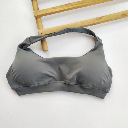 Halter Neck Beautiful Back Df Sports Vest European and American Internet Celebrity Style Butt-Lifting Shorts Training Peach Butt Fitness Bra for Women