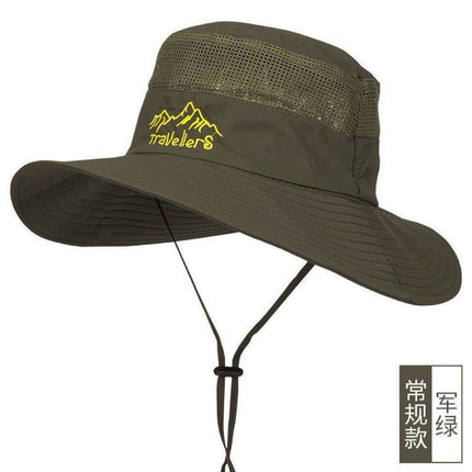 All-Match Western Denim Hat Men's and Women's Outdoor Mountaineering Summer Sun Hat Fishing Sunscreen Fisherman Hat Camping Breathable