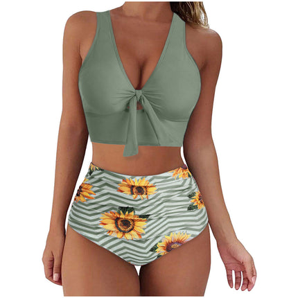 2023 bikini swimsuit women's European and American sexy bow AliExpress cross-border bikini swimsuit