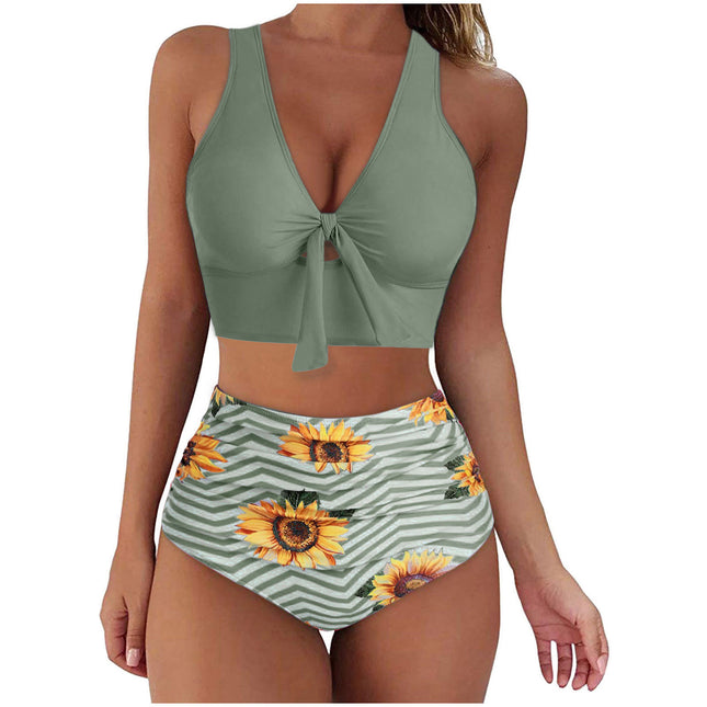 2023 bikini swimsuit women's European and American sexy bow AliExpress cross-border bikini swimsuit