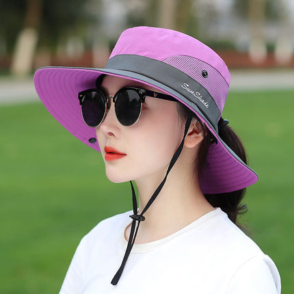 Hat Women's Summer Sun Hat Women's Sunscreen Hat Foldable Early Spring Breathable Sunshade Outdoor Mountaineering Leisure Fisherman Hat