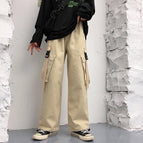 Khaki (can be straightened or tied) / S