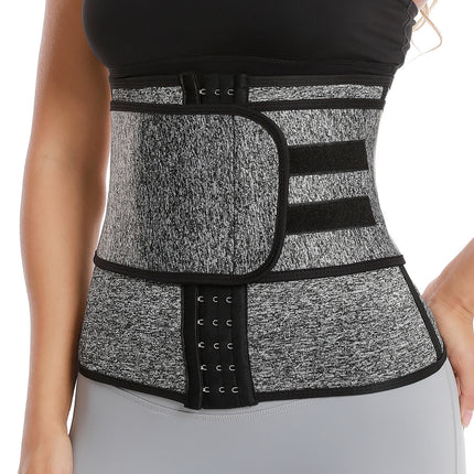 Cross-Border Sweat-Inducing Waist Trainer with Zipper and Snap Buttons, Women's Waist Cincher, Slimming Belt, Sports Waist Shaper