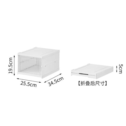 Transparent Folding Shoe Box Push-Free Thickened Shoe Box Integrated Shoe Cabinet Plastic Dustproof Shoe Box Storage Box
