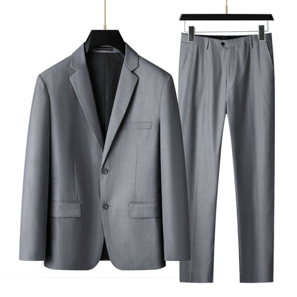 Fat Man 2025 Spring and Autumn New Men's Loose Plus Size Plus Size Business Casual Suit Three-Piece Suit