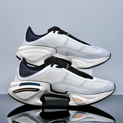 Cross-border explosions middle school students running shoes 2025 new ultra-light shock absorption professional running shoes men's breathable shoes non-slip