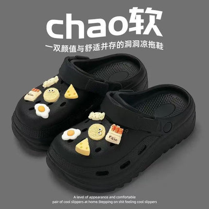 25 New Styles of Croc Shoes for Women, Summer Casual Fashion, Thick Soles for Going Out, Versatile, Non-Slip, Comfortable and Breathable, Men's Wholesale Cartoon