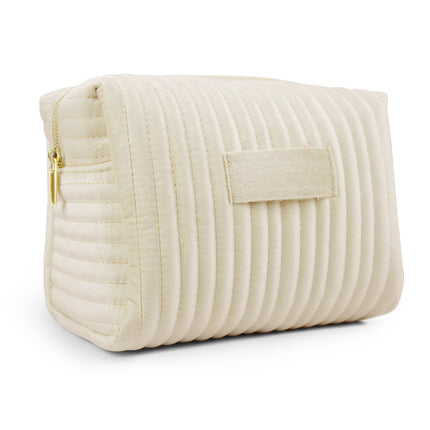 Etsy Cross-Border Popular Embroidered Striped Velvet Makeup Bag, High-Quality, Soft and Skin-Friendly Cosmetic Storage Bag
