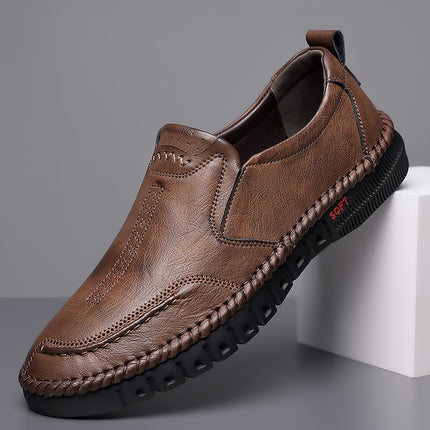 2022 New Men's Leather Shoes Breathable Sliding Wear-resistant Driving Shoes Fashionable All-match Shoes for Men
