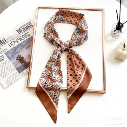 2025 New Long Scarf Korean Style Printed Temperament Scarf Summer Fashion Decorative Bangle Scarf Factory Wholesale