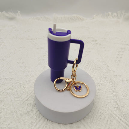 New detachable mini Stanley keychain Stanley ice cup butterfly with straw outdoor portable
