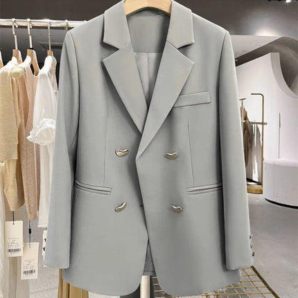 Spring New Versatile 2026 Commuter Office Lady Blazer for Women, Loose Trendy British Style Mid-Length High-End