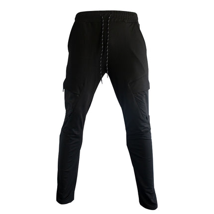Plus-Size Men's Pants, Sports Pants, Loose-Fitting Brand Workwear Straight-Leg Pants, Multi-Pocket Sports Casual Pants with Elastic Waist