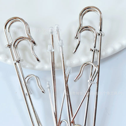 Letter Pin DIY Jewelry Accessories Text Keychain 75mm Silicone Safety Beaded Big Head Pin Pendant