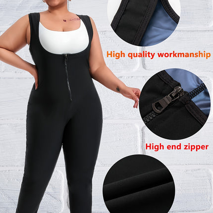 Women's Plus Size Zippered Sleeves Bodycon Leggings Yoga