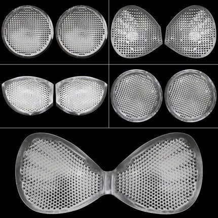 Breathable Thickened Silicone Chest Pad Push-up Invisible Bikini Swimsuit Honeycomb Chest Pad Sports Underwear Pad Insert Top Pad
