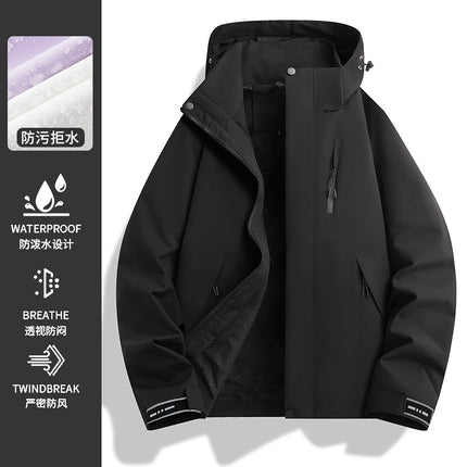 Big Brand Same Style Yueying Yellow Jacket for Women 2025 New Three-In-One Mountaineering Jacket Outdoor Windproof Hiking Jacket for Men