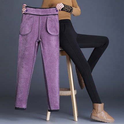 Cross-border Live High-end Aocado Base Magic Pants Women's Outer Wear Moisturizing Warm fleece-lined Thickened Slimming Leggings