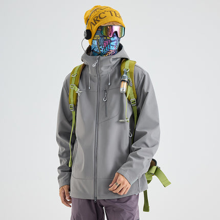 Couple Style Softshell Jacket Single-Layer Custom Jacket Outdoor Sports Camping Travel Versatile Hiking Jacket Autumn