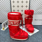 Red knee-high boots / 38