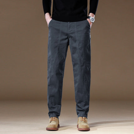 High-grade new spring and summer stitching design tooling casual pants lumberjack retro American double knee tooling long pants tide