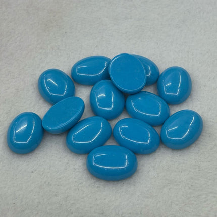 Blue turquoise oval ring egg-shaped flat-bottomed DIY earrings earrings ring table inlay accessories
